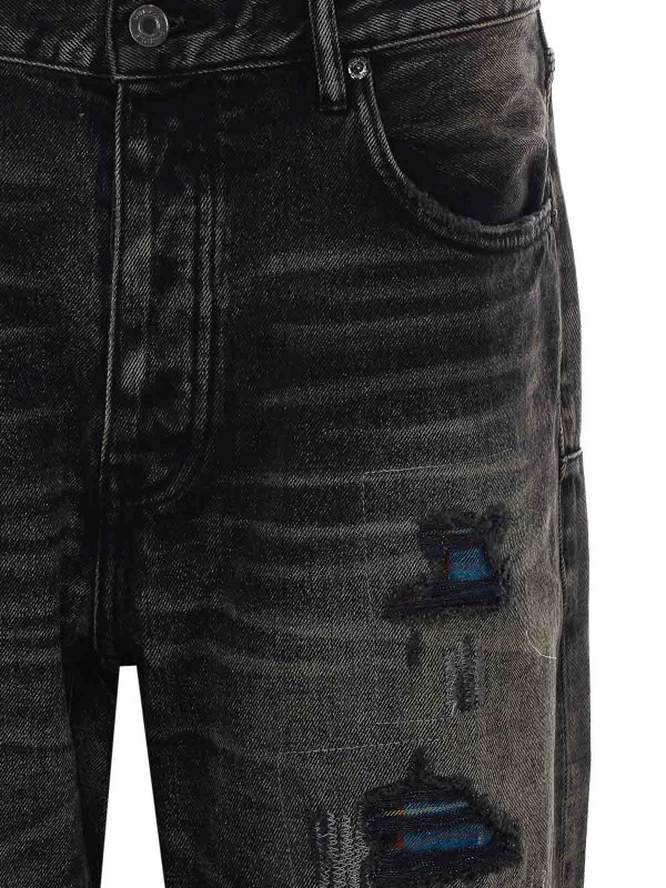 ストレートジーンズ - 黒 shop online: PURPLE BRAND