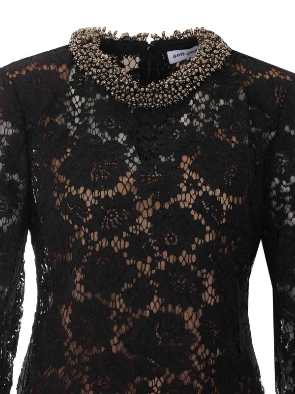 Pull Col Rond - Noir shop online: Self Portrait
