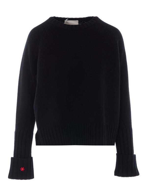 TORY BURCH: Pull col rond - Pull Col Rond - Noir