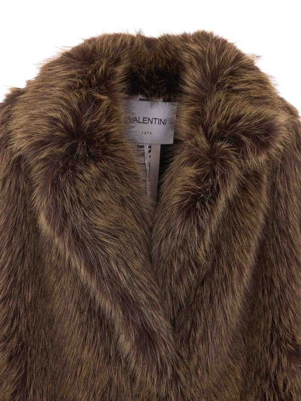 毛皮/ムートンコート - ブラウン shop online: VALENTINI 1972