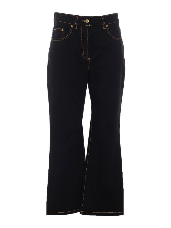 VERSACE: Jeans Rectos - Vaqueros Rectos - Negro