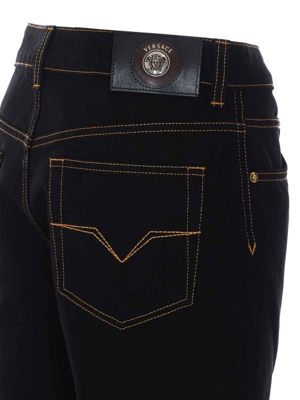 The Best Shops VERSACE: Jeans Rectos - Vaqueros Rectos - Negro