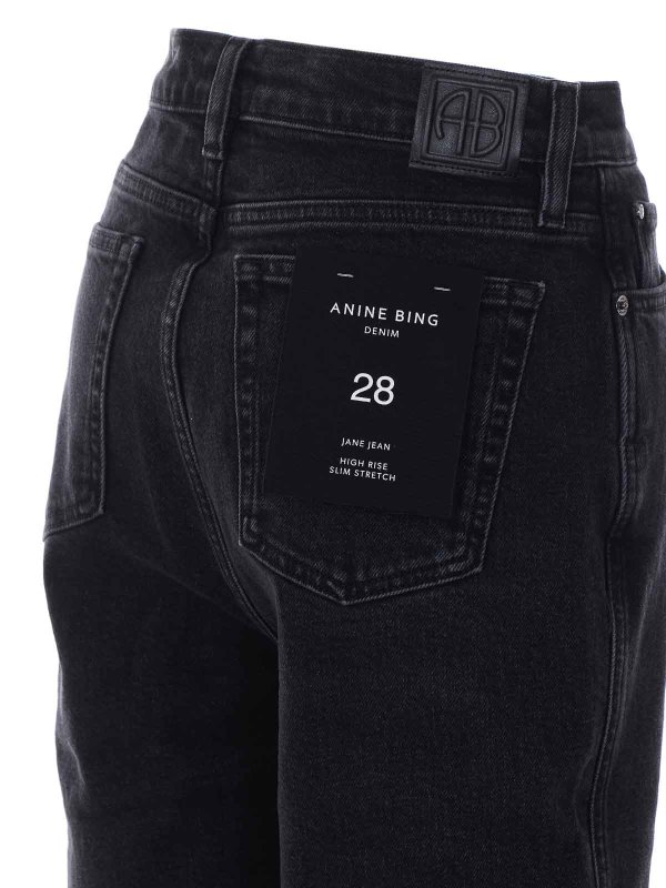 The Best Shops ANINE BING: ストレートジーンズ - ストレートジーンズ - 黒