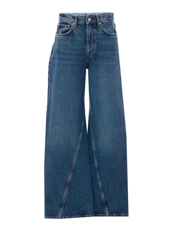 ANINE BING: Jeans Rectos - Vaqueros Rectos - Azul