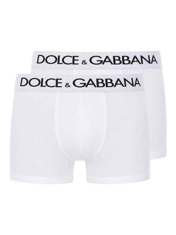 DOLCE & GABBANA: 水着 - スイムショーツ/スイムトランクス - 白