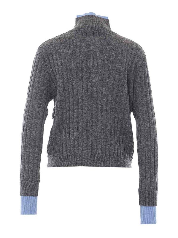 ELEH: Strickpullover mit Rundhalsausschnitt online - Rundhalspullover - Grau