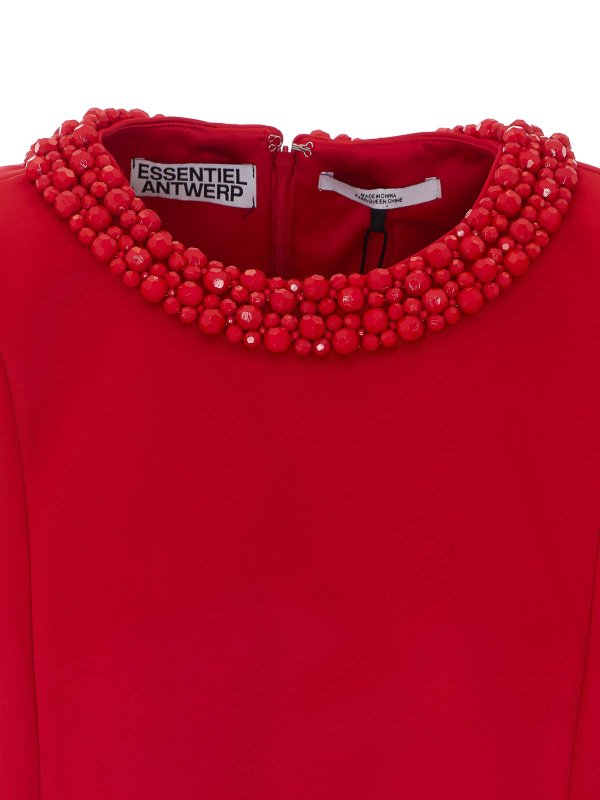 クルーネック - 赤 shop online: ESSENTIEL ANTWERP