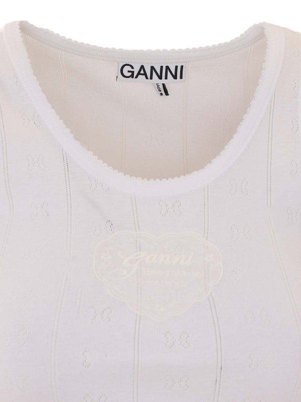 Canotta compatta a punta shop online: GANNI