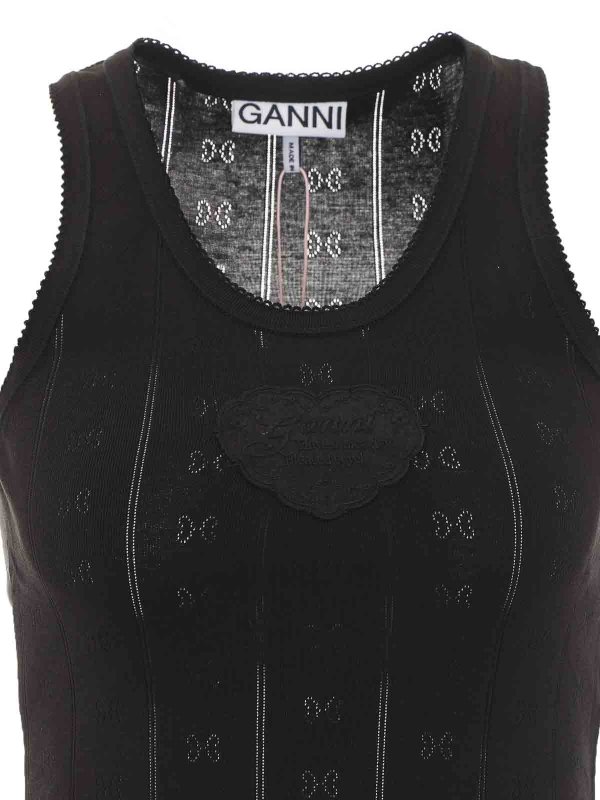 Top - Noir shop online: GANNI