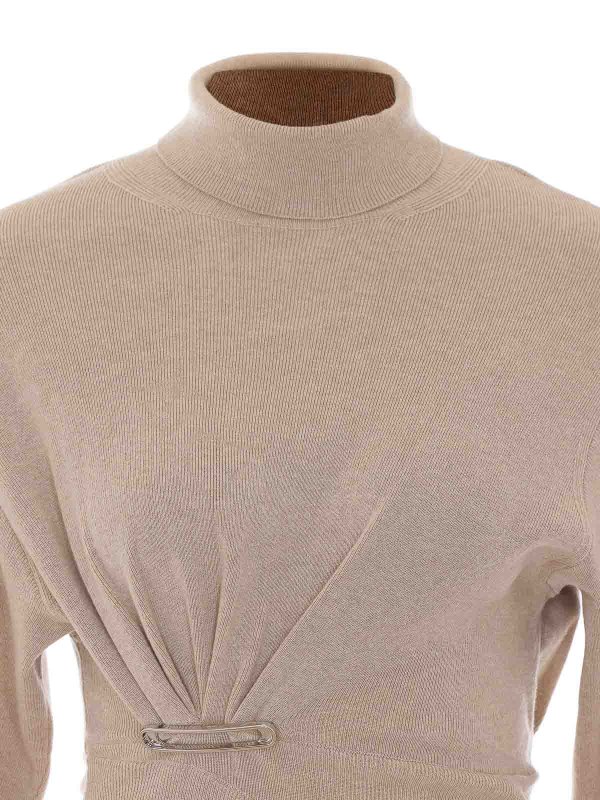 クルーネック - ベージュ shop online: LANVIN
