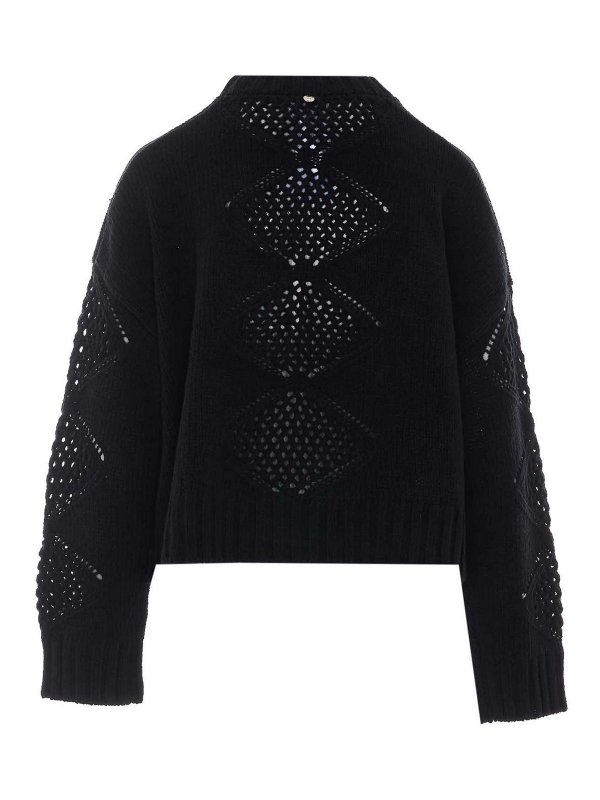 Liu Jo: Strickpullover mit Rundhalsausschnitt online - Rundhalspullover - Schwarz