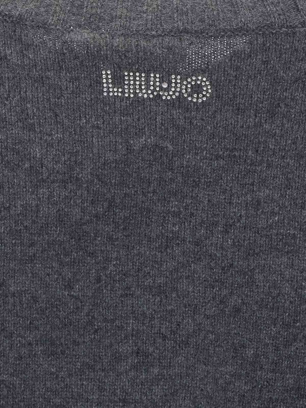 The Best Shops Liu Jo: Strickpullover mit Rundhalsausschnitt - Rundhalspullover - Grau