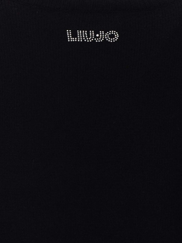 The Best Shops Liu Jo: Strickpullover mit Rundhalsausschnitt - Rundhalspullover - Schwarz