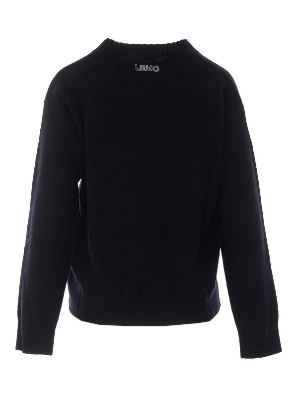 Liu Jo: Strickpullover mit Rundhalsausschnitt online - Rundhalspullover - Schwarz