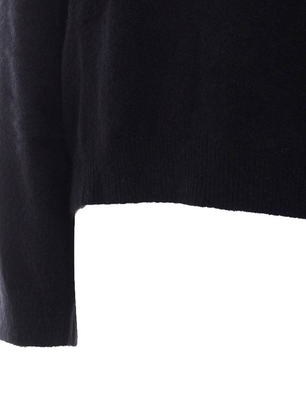 The Best Shops LOULOU STUDIO: Strickpullover mit Rundhalsausschnitt - Rundhalspullover - Schwarz
