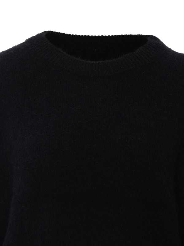 Rundhalspullover - Schwarz shop online: LOULOU STUDIO
