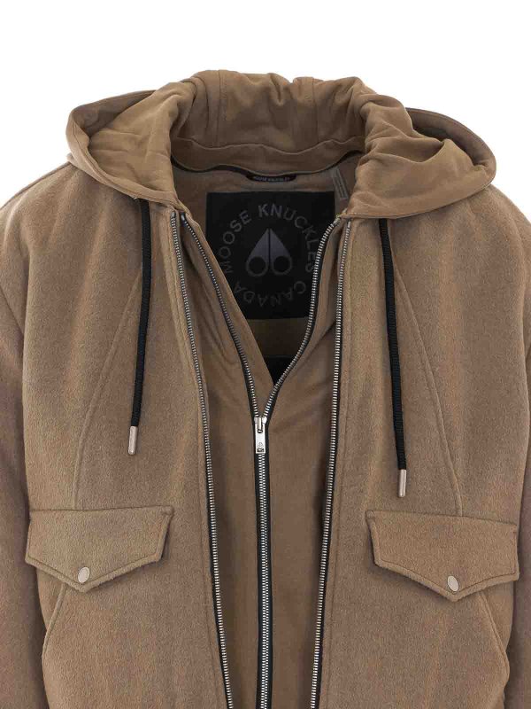 ボンバージャケット - ベージュ shop online: MOOSE KNUCKLES