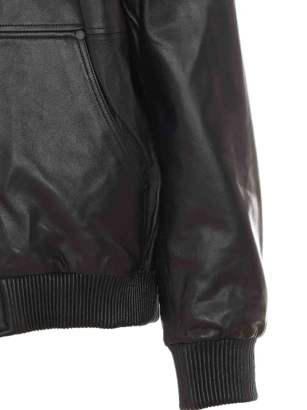 The Best Shops MOOSE KNUCKLES: Lederjacken - Lederjacke - Schwarz
