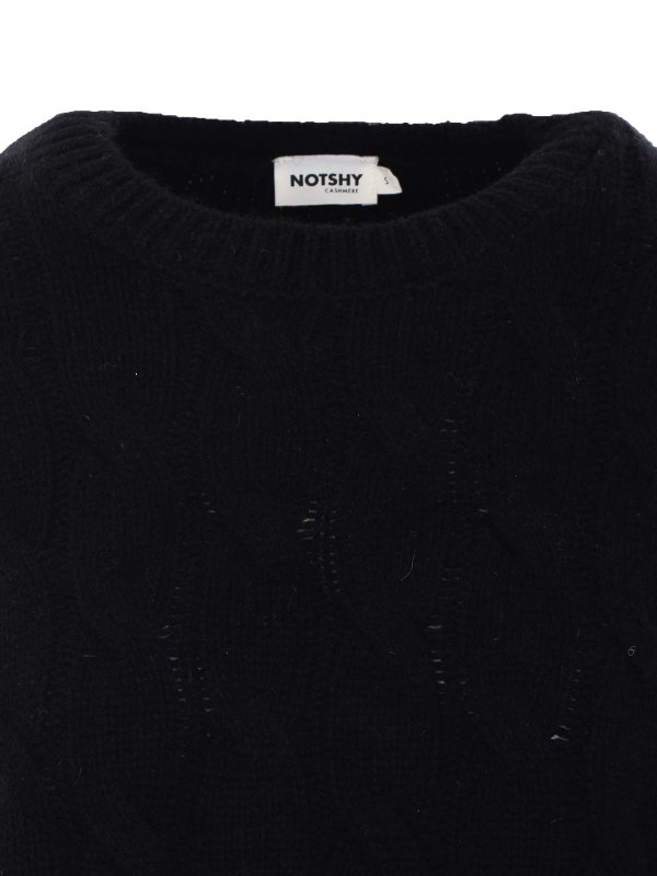 クルーネック - 黒 shop online: NOTSHY