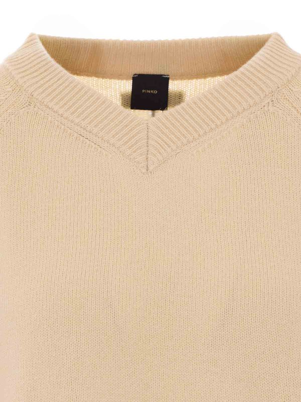 Pull Col Rond - Beige shop online: Pinko
