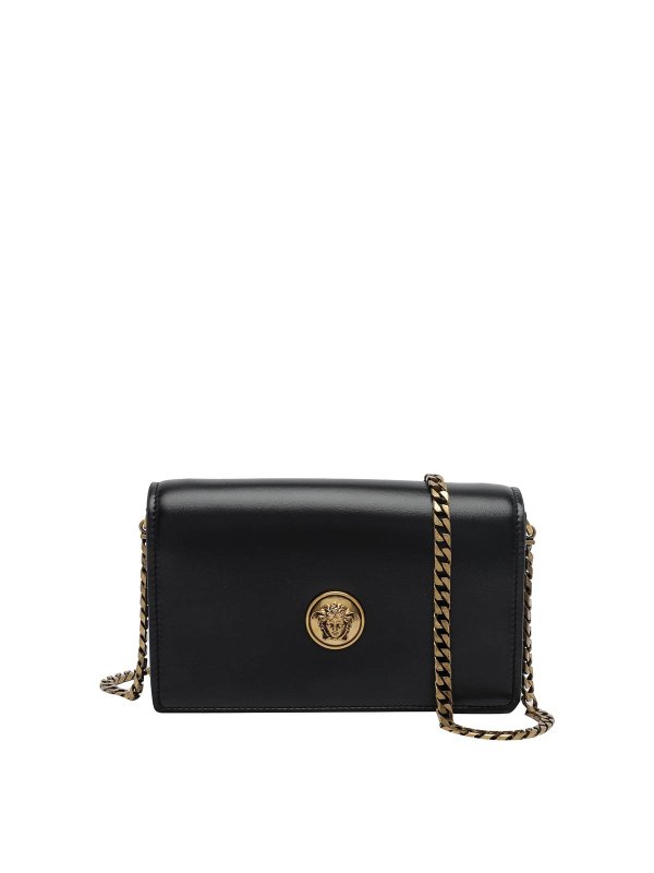 VERSACE: クロスボディバッグ - クロスボディバッグ - 黒