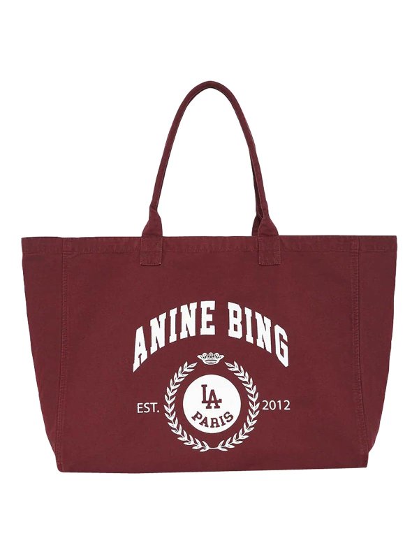 ANINE BING: トートバッグ - トートバッグ - 赤