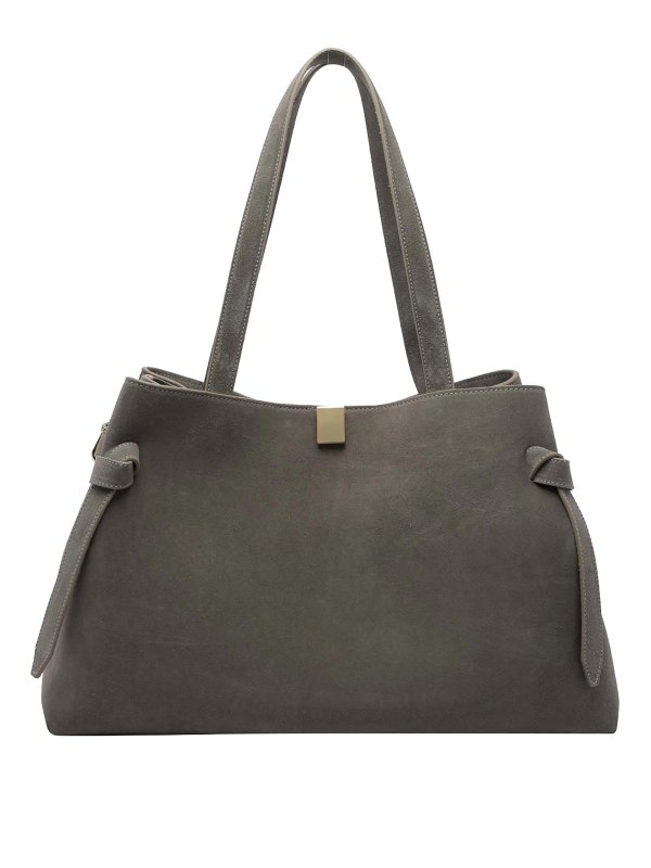 YUZEFI: Handtaschen - Shopper - Grau