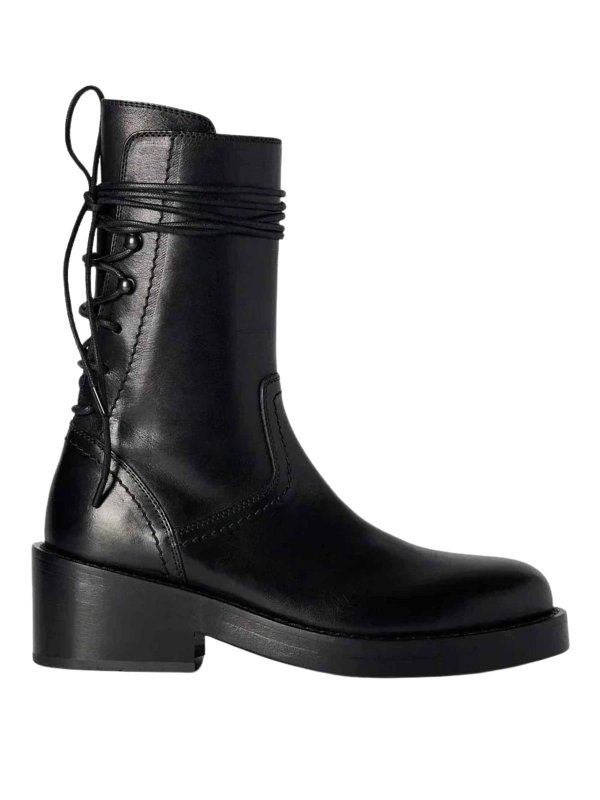 ANN DEMEULEMEESTER: ブーティー - アンクルブーツ - 黒