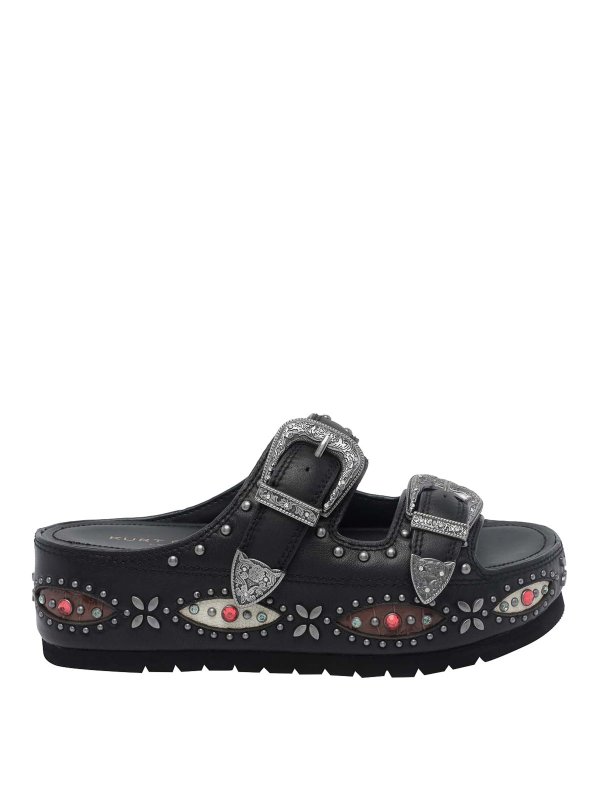 KURT GEIGER: サンダル - サンダル - 黒