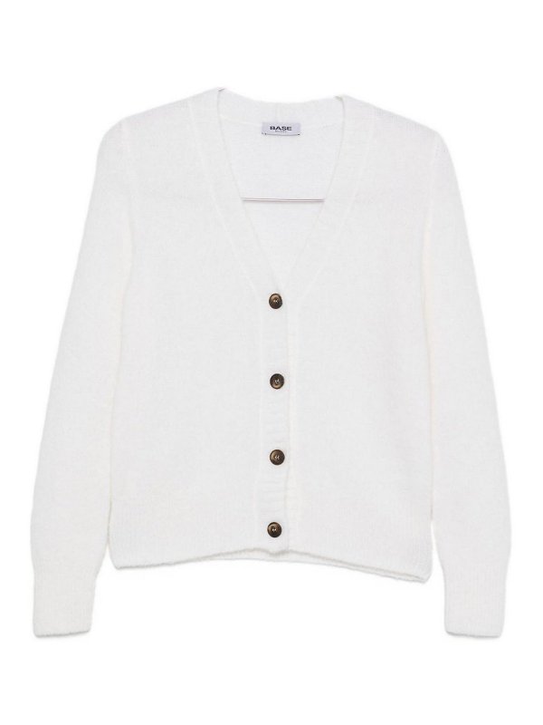 BASE: Col en V - Pull À Col V - Blanc