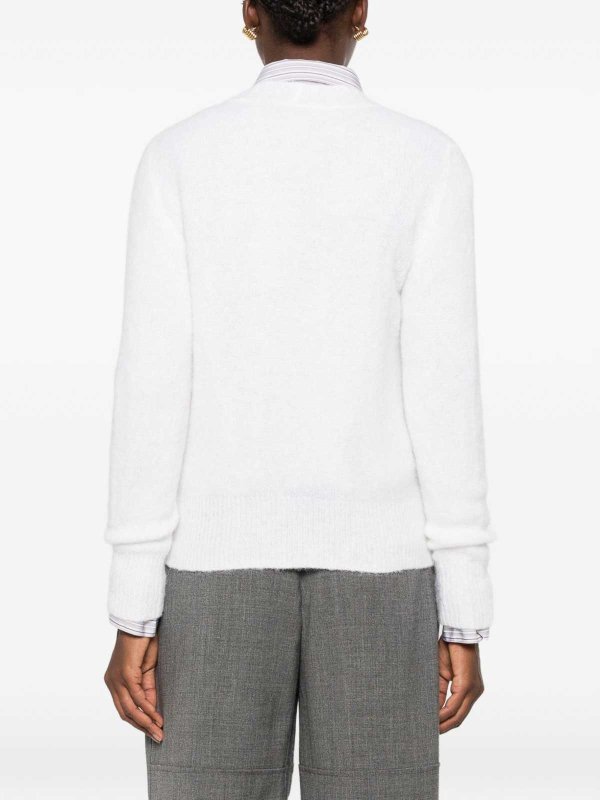 BASE: Col en V online - Pull À Col V - Blanc