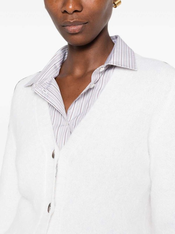 Pull À Col V - Blanc shop online: BASE