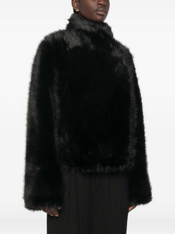 The Best Shops B&B COUTURE: 毛皮＆シアリングコート - 毛皮/ムートンコート - 黒