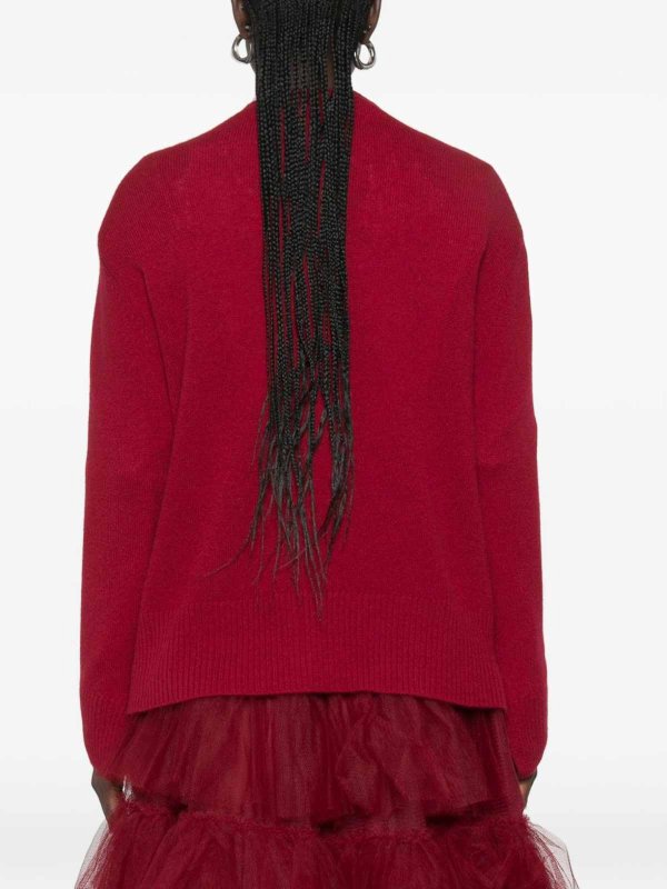 The Best Shops BE YOU: Strickpullover mit Rundhalsausschnitt - Rundhalspullover - Rot