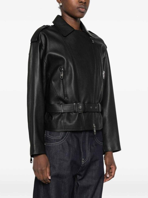 EMPORIO ARMANI: leather jacket online - Leather Jacket