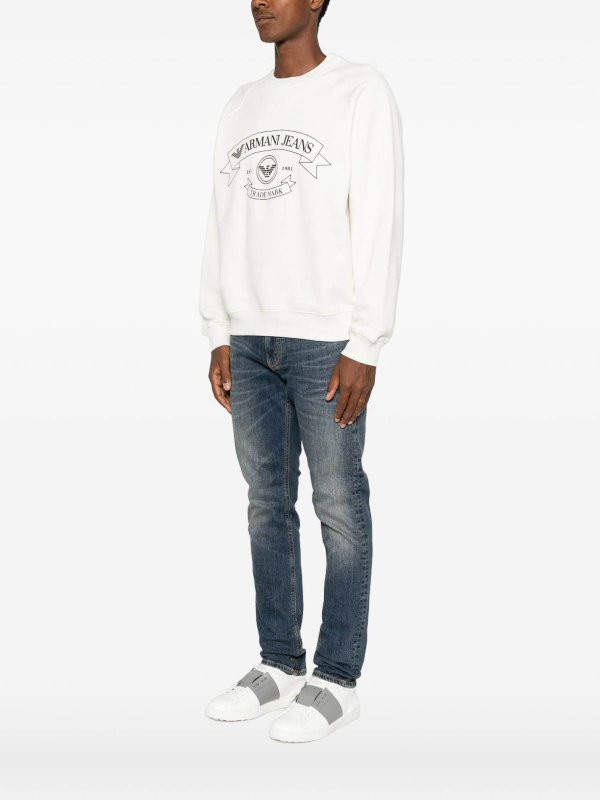 スウェットシャツ/セーター - 白 shop online: EMPORIO ARMANI