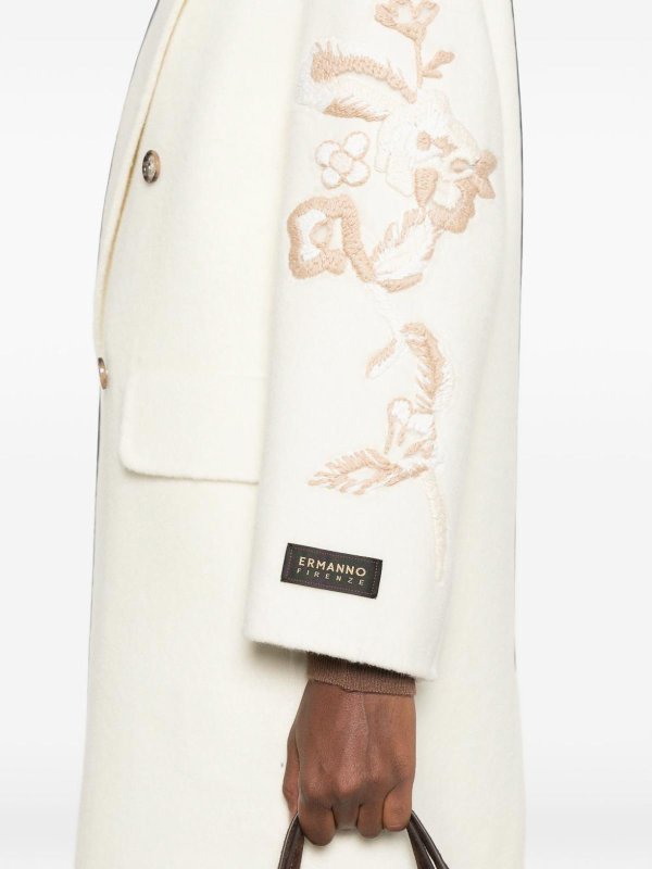膝丈コート - 白 shop online: ERMANNO FIRENZE