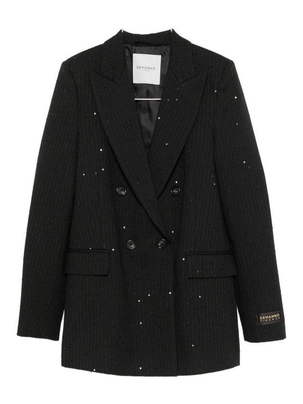 ERMANNO FIRENZE: blazers - Wool Double-Breasted Jacket