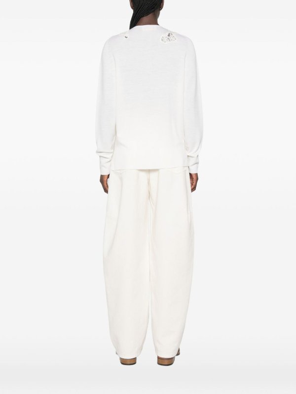 クルーネック - 白 shop online: ERMANNO FIRENZE