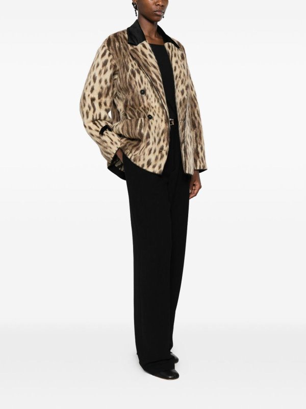 FORTE FORTE: blazers online - Wool Blend Double-Breasted Jacket