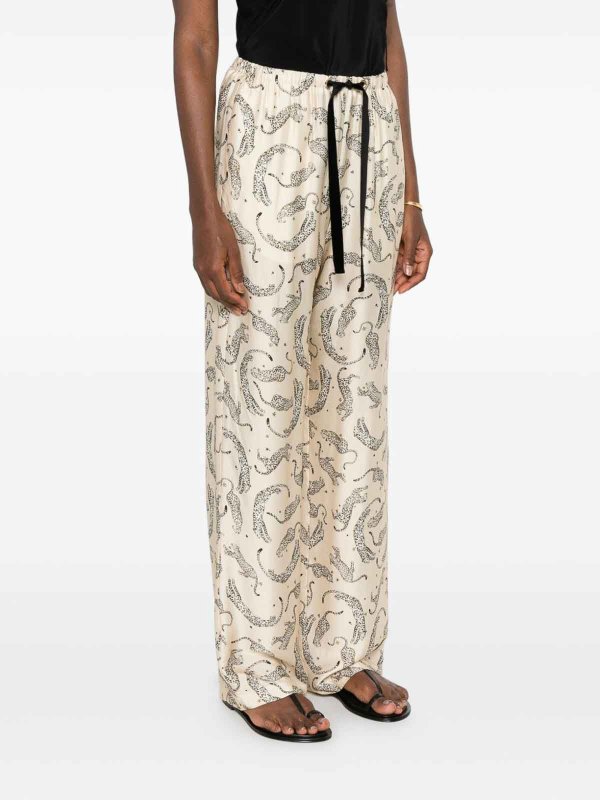 Printed Drawstring Trousers shop online: FORTE FORTE
