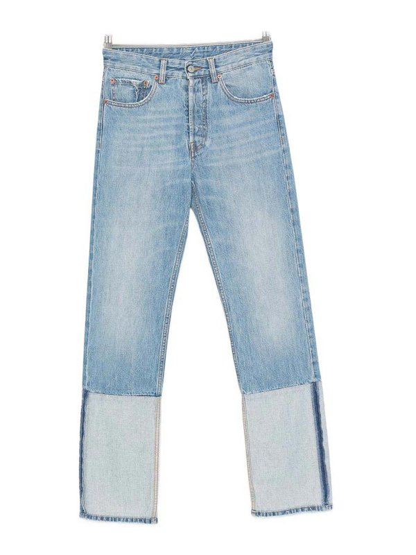 MM6 MAISON MARGIELA: ストレートジーンズ - ストレートジーンズ - ライトブルー