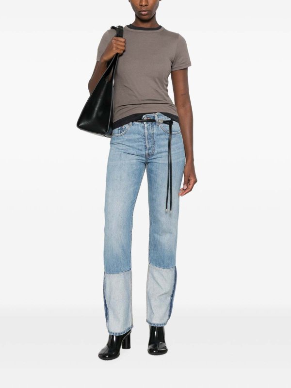 The Best Shops MM6 MAISON MARGIELA: ストレートジーンズ - ストレートジーンズ - ライトブルー