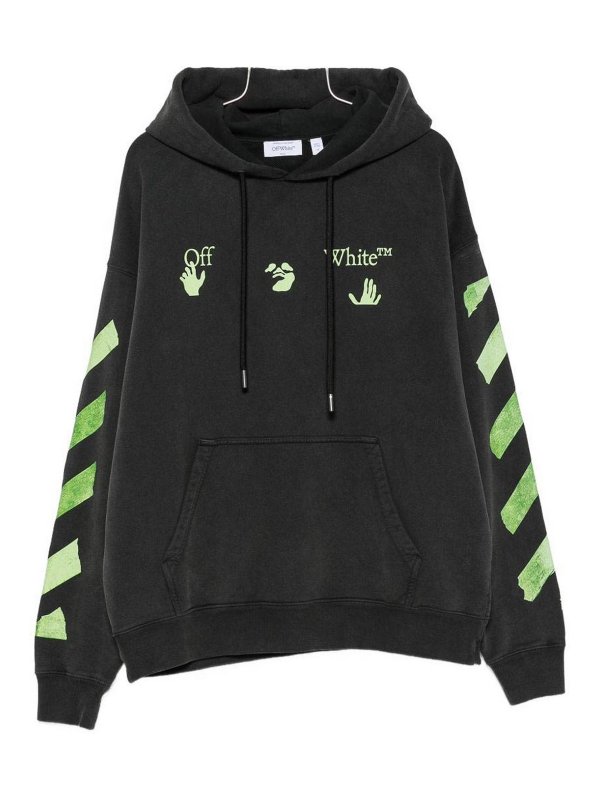 OFF-WHITE: スウェット＆セーター - スウェットシャツ/セーター - 黒