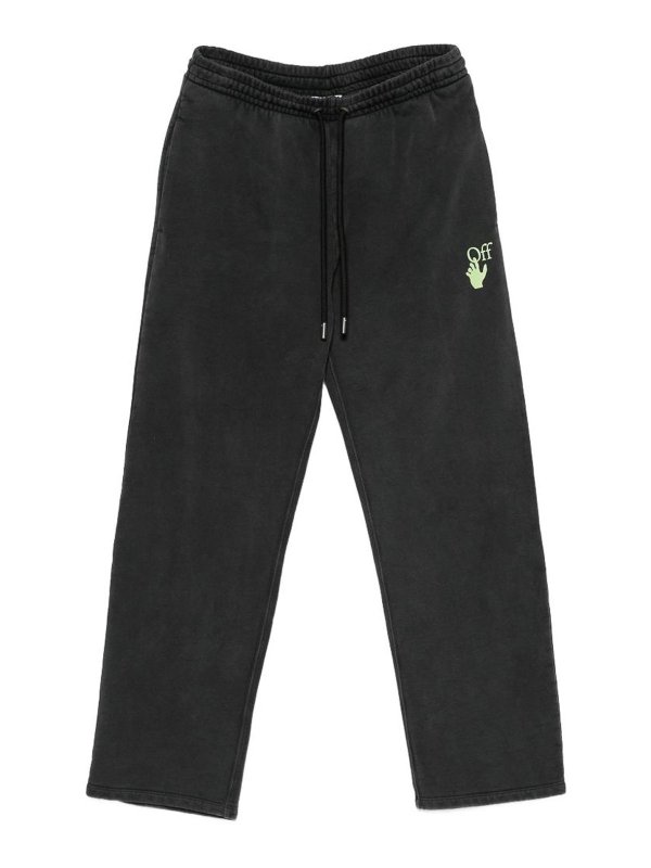 OFF-WHITE: スウェットパンツ - トラックスーツ ボトムス - 黒