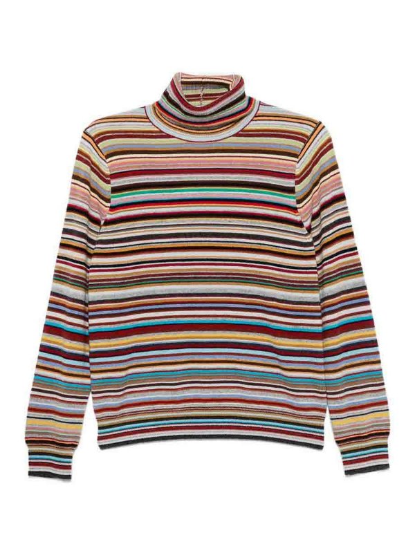 PAUL SMITH: Strickpullover mit Rundhalsausschnitt - Rundhalspullover - Bunt