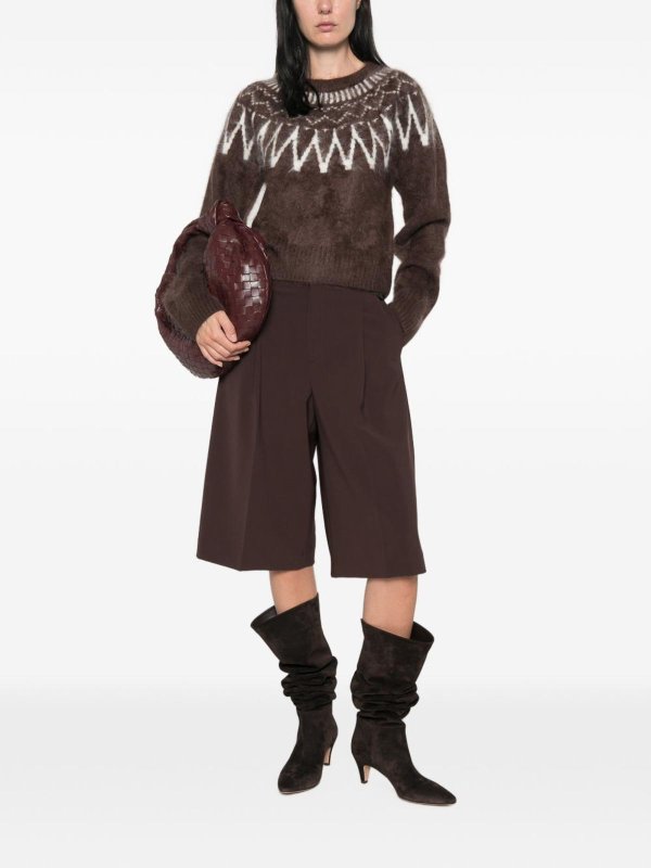 Rundhalspullover - Braun shop online: SOFT GOAT