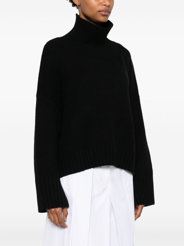 The Best Shops SOFT GOAT: Col roulé & Col polo - Pull Col Roulé - Noir