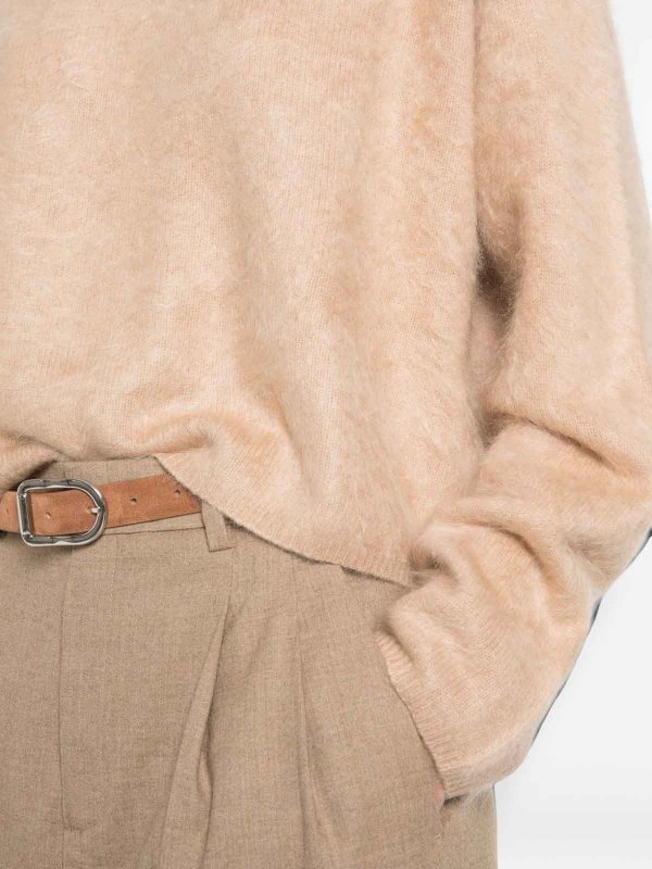 クルーネック - キャメル shop online: SOFT GOAT