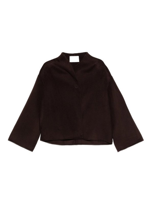 SOFT GOAT: knee length coats - Wool Cape